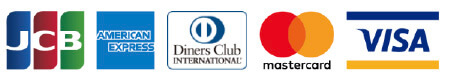 JCB, AMERICAN EXPRESS, Diners Club, mastercard, VISA